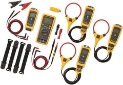 Fluke - 9 Piece, FC Series Wireless Multimeter Kit - 1,000 Volt Max, LCD Display - USA Tool & Supply