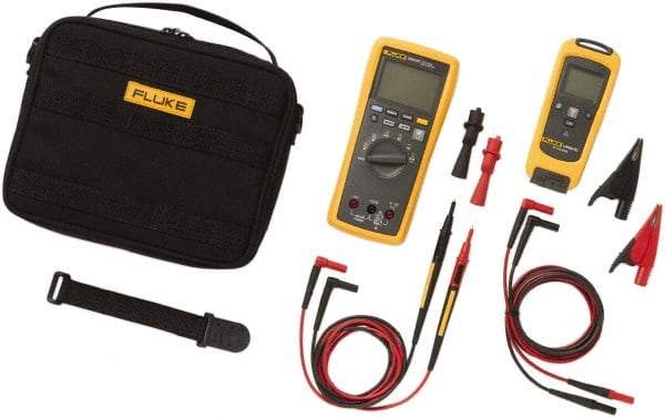 Fluke - 7 Piece, FC Wireless AC Voltage Kit - 1,000 Volt Max, LCD Display - USA Tool & Supply