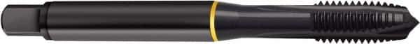 Guhring - #10-32 UNF, Oxide Finish, Cobalt Spiral Point Tap - Plug Chamfer, Right Hand Thread, 2.382" OAL, 0.551" Thread Length, 0.194" Shank Diam, 2B/3B Class of Fit, Series 4405 - Exact Industrial Supply