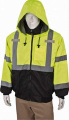 OccuNomix - Size M Cold Weather & High Visibility Jacket - High Visbility Yellow, Polyester, Zipper Closure - USA Tool & Supply