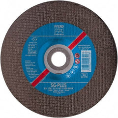 PFERD - 46 Grit, 4-1/2" Wheel Diam, 7/8" Arbor Hole, Type 27 Depressed Center Wheel - Aluminum Oxide - USA Tool & Supply