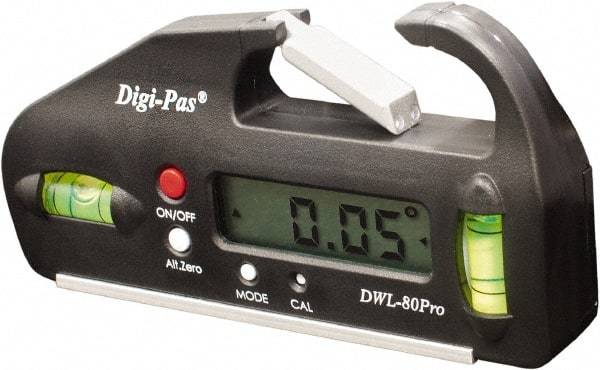 Digi-Pas - 90° Max Measurement Electronic Inclinometer - Pocket Sized, Digital - USA Tool & Supply