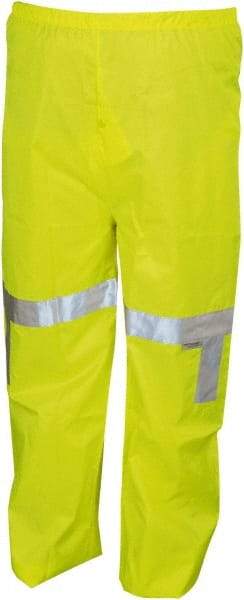 MCR Safety - Size XL, High Visibility Lime, Rain Pants - No Pockets - USA Tool & Supply
