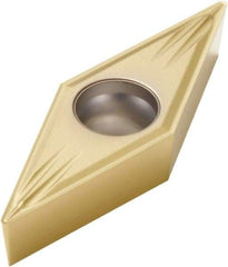 Seco - VBMT21.50 F2 Grade CP600 Carbide Turning Insert - TiAlN/TiN Finish, 35° Diamond, 1/4" Inscr Circle, 3/32" Thick, 0.008" Corner Radius - USA Tool & Supply