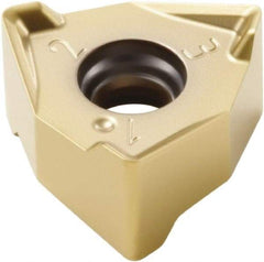 Seco - XNEX080604 M13 Grade F40M Carbide Milling Insert - TiAlN/TiN Finish, 0.2539" Thick, 0.016" Corner Radius - USA Tool & Supply