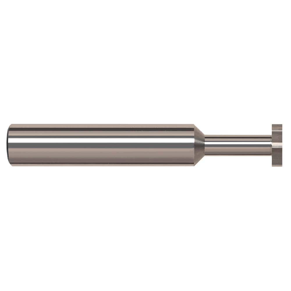 Harvey Tool - 1/8" Cut Diam, 1/32" Cut Width, 1/8" Shank, Straight-Tooth Woodruff Keyseat Cutter - Exact Industrial Supply