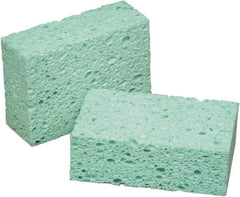 Ability One - 5-3/4" Long x 1-3/4" Wide x 1" Thick Scouring Sponge - Non-Abrasive, Green - USA Tool & Supply