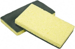 Ability One - 3-1/4" Long x 1/2" Wide x 1" Thick Scouring Sponge - Nonabrasive, Yellow/Green - USA Tool & Supply