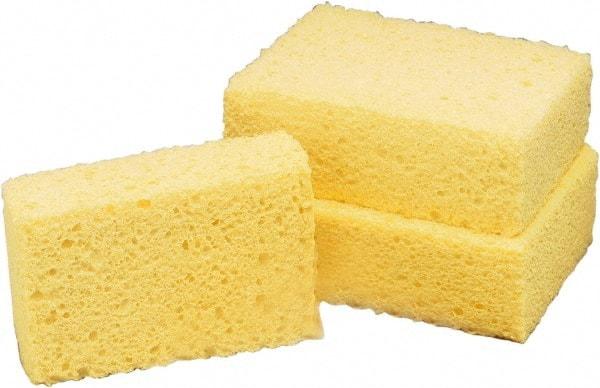 Ability One - 5-3/4" Long x 1-3/4" Wide x 1" Thick Scouring Sponge - Non-Abrasive, Tan - USA Tool & Supply