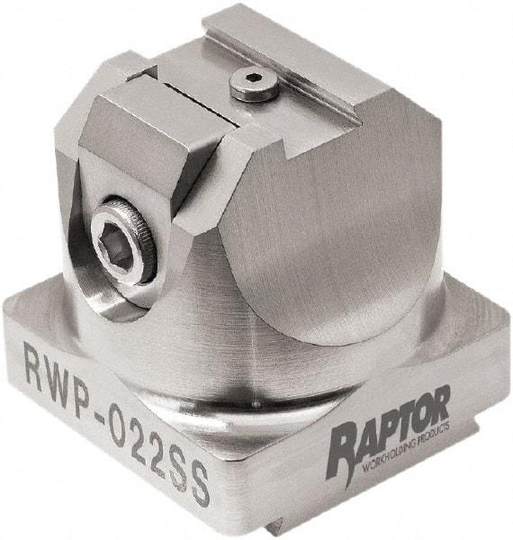 Raptor Workholding - 3/8" Jaw Width, 2" High x 2.07" Long x 2.07" Wide Dovetail Vise - For Use with 4 & 5 Axis Workholding Systems - USA Tool & Supply