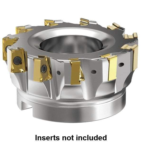 Kennametal - 1-1/4" Cut Diam, 15.5mm Max Depth of Cut, 1-1/4" Shank Diam, 8" OAL, Indexable Square Shoulder End Mill - LNGU15T608SRGE Inserts, Cylindrical Shank, 0° Lead Angle, Series MILL 4-15 - USA Tool & Supply