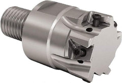 Seco - 25mm Cut Diam, 8mm Max Depth of Cut, 30mm OAL, Indexable Square Shoulder End Mill - LOEX Inserts, M12 Modular Connection, 90° Lead Angle, Through Coolant, Series Square T4-08 - USA Tool & Supply