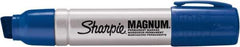 Sharpie - Blue Permanent Marker - Chisel Tip, Alcohol Base Ink - USA Tool & Supply