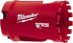 Milwaukee Tool - 1-3/8" Diam, 1-1/2" Cutting Depth, Hole Saw - Diamond Grit Saw, Continuous Edge - USA Tool & Supply