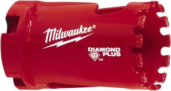 Milwaukee Tool - 1-1/4" Diam, 1-1/2" Cutting Depth, Hole Saw - Diamond Grit Saw, Continuous Edge - USA Tool & Supply