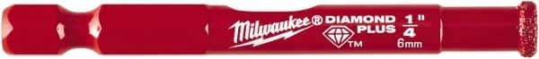 Milwaukee Tool - 1/4" Diam, 1-1/2" Cutting Depth, Hole Saw - Diamond Grit Saw, Continuous Edge - USA Tool & Supply