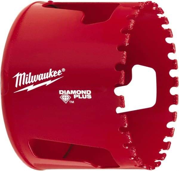 Milwaukee Tool - 2-1/2" Diam, 1-1/2" Cutting Depth, Hole Saw - Diamond Grit Saw, Continuous Edge - USA Tool & Supply