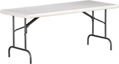 Ability One - 30" Long x 72" Wide x 29" High, Rectangular Folding Table - Platinum - USA Tool & Supply