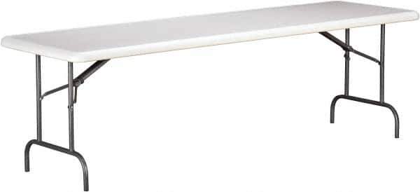 Ability One - 30" Long x 96" Wide x 29" High, Rectangular Folding Table - Platinum - USA Tool & Supply