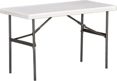 Ability One - 24" Long x 48" Wide x 29" High, Rectangular Folding Table - Platinum - USA Tool & Supply