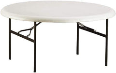 Ability One - 60" Wide x 29" High x 60" Diam, Round Folding Table - Platinum - USA Tool & Supply