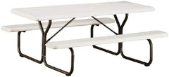 Ability One - 72" Long x 30" Wide x 29" High, Rectangular Folding Table with Fixed Legs - Platinum - USA Tool & Supply