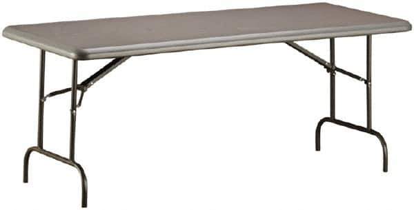 Ability One - 72" Long x 30" Wide x 29" High, Rectangular Folding Table - Charcoal - USA Tool & Supply