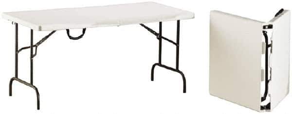 Ability One - 60" Long x 30" Wide x 29" High, Rectangular Folding Table - Platinum - USA Tool & Supply