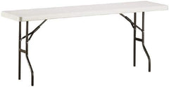 Ability One - 72" Long x 18" Wide x 29" High, Rectangular Folding Table - Platinum - USA Tool & Supply