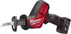 Milwaukee Tool - 12V, 0 to 3,000 SPM, Cordless Reciprocating Saw - 5/8" Stroke Length, 12" Saw Length, 1 Lithium-Ion Battery Included - USA Tool & Supply