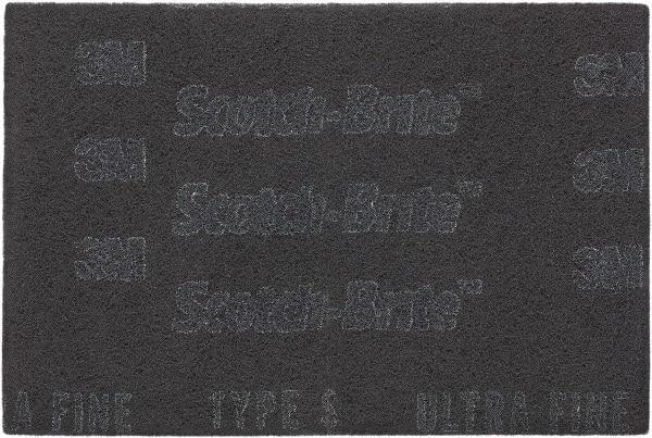 3M - Ultra Fine Grade, Silicon Carbide Hand Pad - Gray, 6" Wide x 9" Long, Nonwoven - USA Tool & Supply