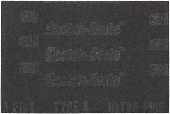 3M - Ultra Fine Grade, Silicon Carbide Hand Pad - Gray, 6" Wide x 9" Long, Nonwoven - USA Tool & Supply