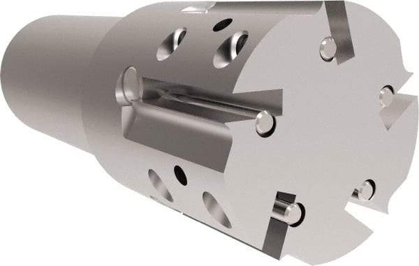 Allied Machine and Engineering - 1.755 (Straight), 1.888 (Tapered)" Cut Diam, 1-1/4" Shank Diam, Internal/External Indexable Thread Mill - Multiple Insert Styles, 38.1mm Insert Size, Toolholder Style THP, 4 1/2" OAL - USA Tool & Supply