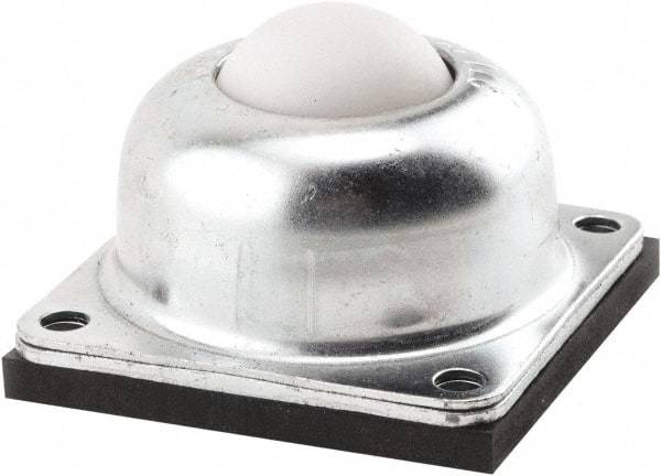 Hudson Bearing - 1-1/2 Inch Diameter, Round, Nylon Ball Transfer - 2.5625 Inch Mount Height, 250 Lb. Capacity - USA Tool & Supply
