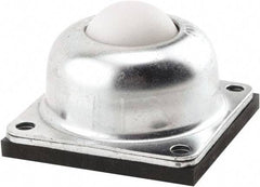 Hudson Bearing - 1-1/2 Inch Diameter, Round, Nylon Ball Transfer - 2.5625 Inch Mount Height, 250 Lb. Capacity - USA Tool & Supply