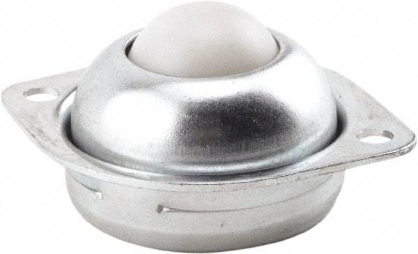 Hudson Bearing - 1 Inch Diameter, Round, Nylon Ball Transfer - 3/4 Inch Mount Height, 75 Lb. Capacity - USA Tool & Supply