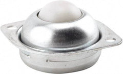 Hudson Bearing - 1 Inch Diameter, Round, Nylon Ball Transfer - 3/4 Inch Mount Height, 75 Lb. Capacity - USA Tool & Supply