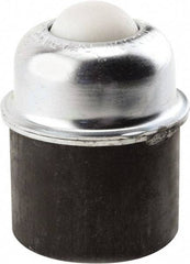 Hudson Bearing - 1-1/2 Inch Diameter, Round, Nylon Ball Transfer - 3 Inch Overall Diameter, 1.8125 Inch Mount Height, 250 Lb. Capacity - USA Tool & Supply