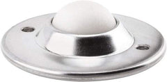 Hudson Bearing - 1-1/2 Inch Diameter, Round, Nylon Ball Transfer - 3.6563 Inch Overall Diameter, 1.1406 Inch Mount Height, 200 Lb. Capacity - USA Tool & Supply