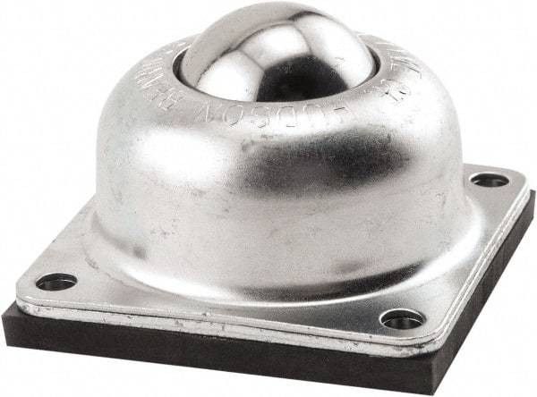 Hudson Bearing - 1-1/2 Inch Diameter, Round, Carbon Steel Ball Transfer - 2.5625 Inch Mount Height, 250 Lb. Capacity - USA Tool & Supply