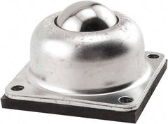 Hudson Bearing - 1-1/2 Inch Diameter, Round, Carbon Steel Ball Transfer - 2 Inch Mount Height, 250 Lb. Capacity - USA Tool & Supply