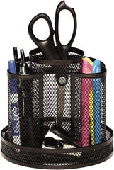 Rolodex - Black Desk Top Organizer - Mesh Metal - USA Tool & Supply