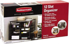 Rubbermaid - Black Document Organizer - Wood, MDF, Laminate - USA Tool & Supply