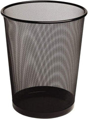 Rubbermaid - 2 Gal Black Round Trash Can - Metal, 14-3/16" High x 11.69" Long x 11.69" Wide - USA Tool & Supply