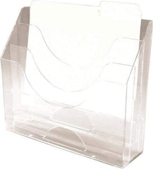 Rolodex - 13.44" Wide x 11-1/2" High x 3.8" Deep Plastic Document Organizer - 3 Compartments, Clear, 13" Wide x 3" High Compartment - USA Tool & Supply