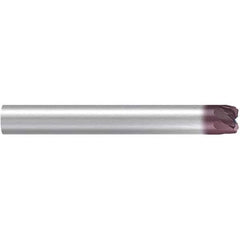 Emuge - 8° Taper Angle per Side, 8mm Small End Diam, 7.5mm LOC, Solid Carbide 7 Flute Tapered Corner Radius End Mill - TiAlN Finish, 80mm OAL, 10mm Shank Diam, Spiral Flute, 20° Helix - USA Tool & Supply
