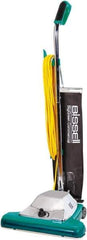 Bissell - Single Motor Bagless Upright Vacuum Cleaner - 16" Cleaning Width, 7.25" Amps, Ergonomically Looped Handle, Green & Black - USA Tool & Supply