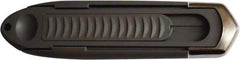 ICT - Retractable Utility Knife - 1" Stainless Steel Blade, Gray ABS Plastic/Stainless Steel Handle, 1 Blade Included - USA Tool & Supply