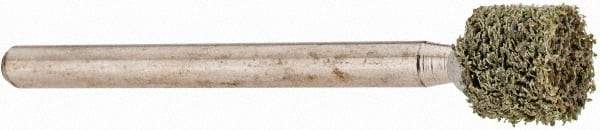 Rex Cut Product - 1/4" Head Diam x 1/4" Thickness, W160, Cylinder End, Aluminum Oxide Mounted Point - White, Fine Grade, 120 Grit, 75,330 RPM - USA Tool & Supply