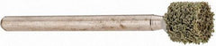 Rex Cut Product - 1/4" Head Diam x 1/4" Thickness, W160, Cylinder End, Aluminum Oxide Mounted Point - White, Fine Grade, 120 Grit, 75,330 RPM - USA Tool & Supply